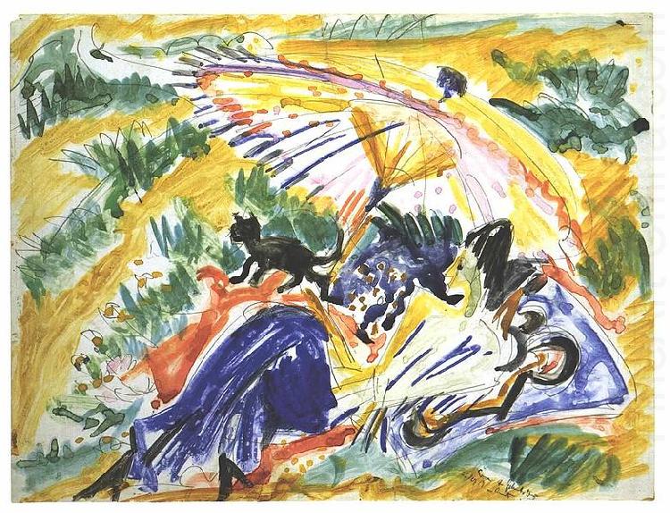 Sun bath, Ernst Ludwig Kirchner